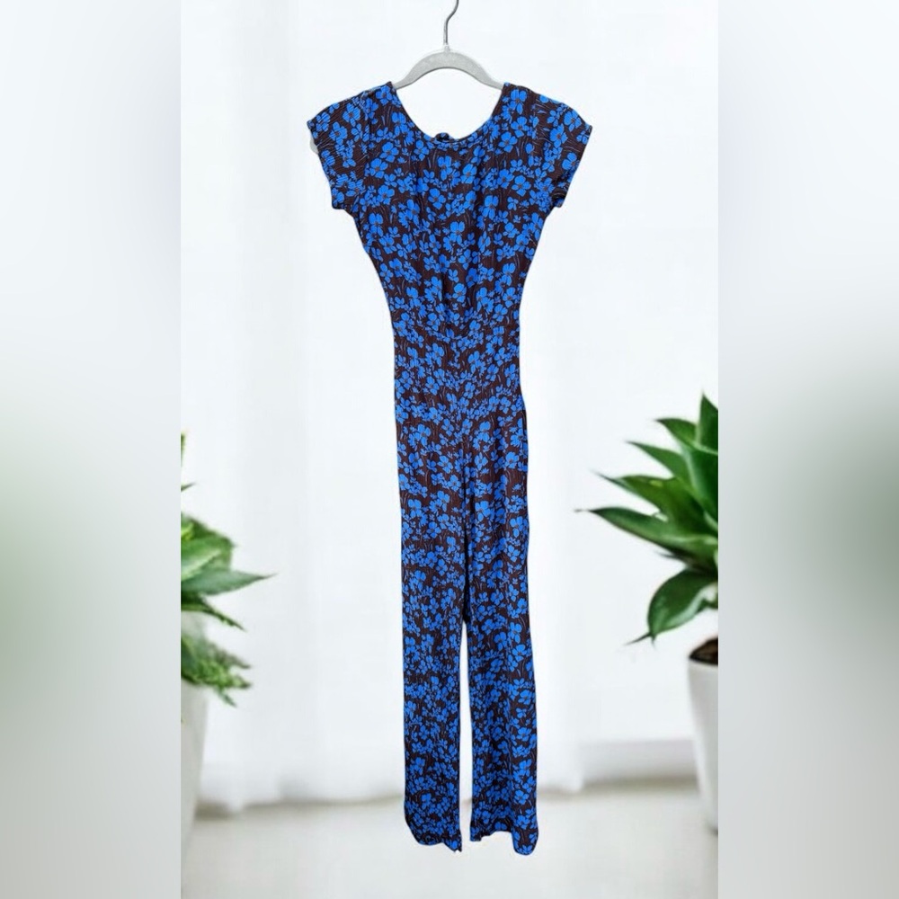 Free People Hailee Floral Open Back Jumpsuit XS - Picture 2 of 3